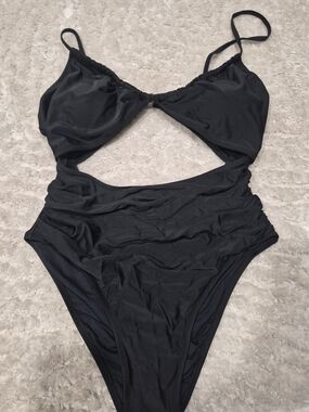 Black Cutout One-Piece Swimsuit